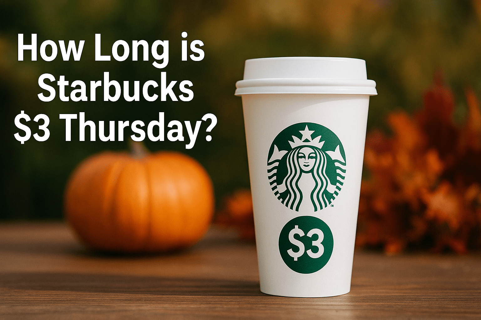 How long is Starbucks' $3 Thursday?